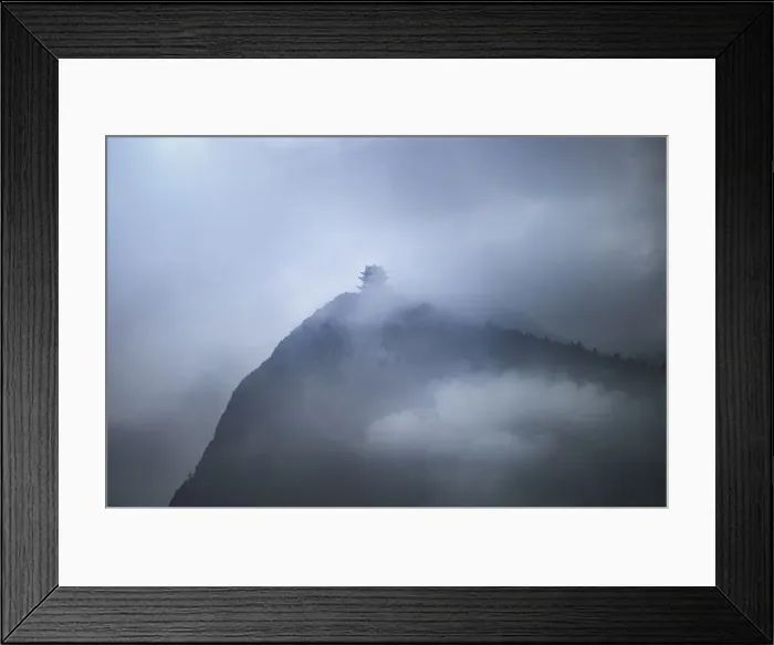 Framed Print : Misty pagoda in the fog on top of Emeishan, Sichuan, China, Asia Framed Print : Misty pagoda in the fog on top of Emeishan, Sichuan, China, Asia