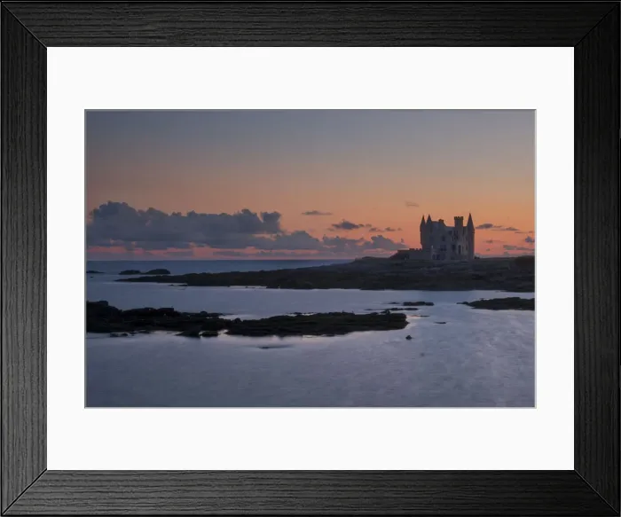 Framed Print : Castle silhouette after sunset, Quiberon, Brittany, France, Europe Framed Print : Castle silhouette after sunset, Quiberon, Brittany, France, Europe