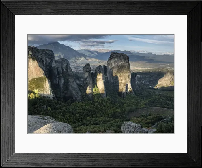 Framed Print : Pillars of Meteora at sunrise, Meteora, Thessaly, Greece, Europe Framed Print : Pillars of Meteora at sunrise, Meteora, Thessaly, Greece, Europe
