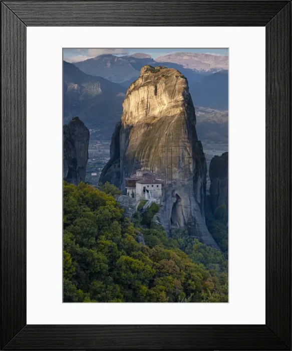 Framed Print : Sunrise on Roussanou (St. Barbara) Monastery, Meteora, UNESCO World Heritage Site Framed Print : Sunrise on Roussanou (St. Barbara) Monastery, Meteora, UNESCO World Heritage Site