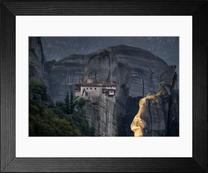 Framed Print : Sunrise on Roussanou (St. Barbara) Monastery, Meteora, UNESCO World Heritage Site Framed Print : Sunrise on Roussanou (St. Barbara) Monastery, Meteora, UNESCO World Heritage Site