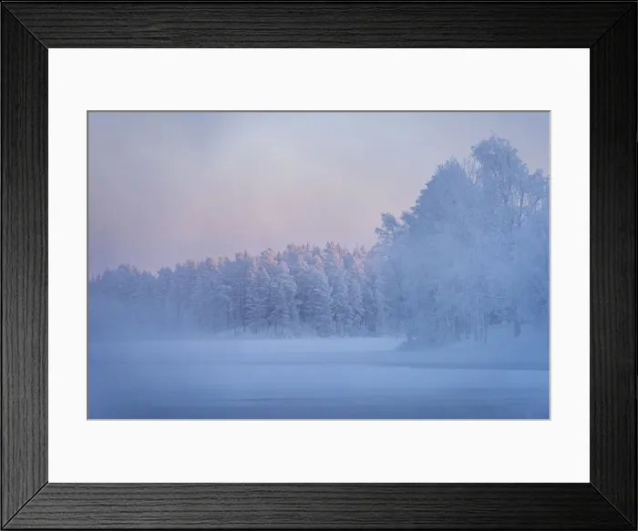 Framed Print : Morning mist over frozen river, River Kitkajoki, Kuusamo, Finland, Europe Framed Print : Morning mist over frozen river, River Kitkajoki, Kuusamo, Finland, Europe