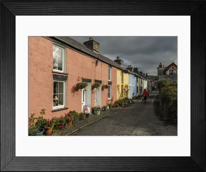 Framed Print : Colourful houses on Water Street in this old former shipbuilding coastal village Framed Print : Colourful houses on Water Street in this old former shipbuilding coastal village