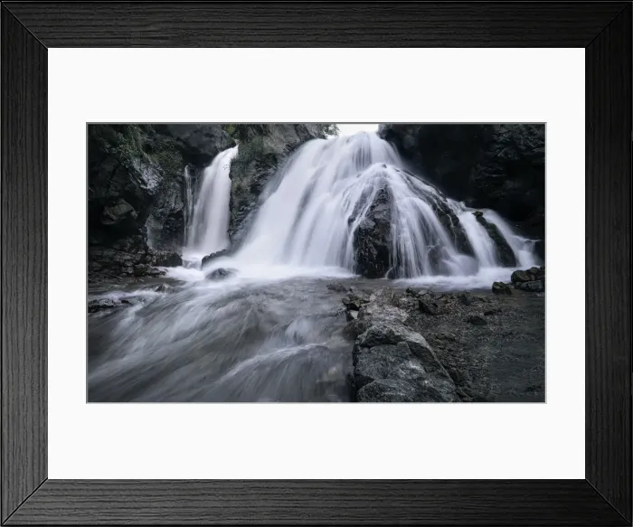 Framed Print : Imlil hidden waterfall on the slopes of Jebel Toubkal mountain, Morocco, North Africa