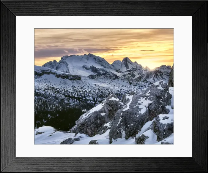 Framed Print : Winter sunset on Marmolada covered by snow, Dolomites, Trentino-Alto Adige, Italy, Europe Framed Print : Winter sunset on Marmolada covered by snow, Dolomites, Trentino-Alto Adige, Italy, Europe