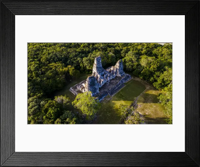 Framed Print : Aerial of the Maya ruins of Xpujil, Campeche, Mexico, North America Framed Print : Aerial of the Maya ruins of Xpujil, Campeche, Mexico, North America