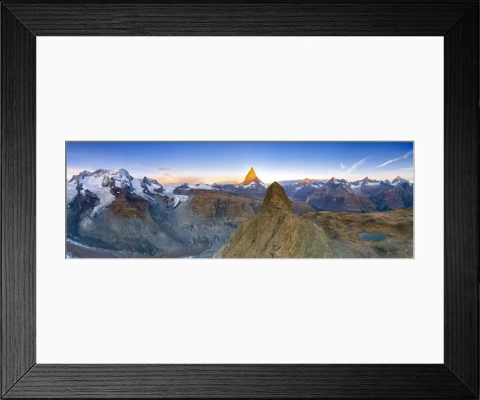 Framed Print : Aerial view of Breithorn, Matterhorn, Dent Blanche, Obergabelhorn Framed Print : Aerial view of Breithorn, Matterhorn, Dent Blanche, Obergabelhorn