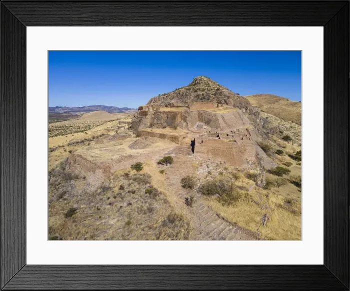 Framed Print : Aerial of the archaeological site of La Quemada (Chicomoztoc), Zacatecas, Mexico Framed Print : Aerial of the archaeological site of La Quemada (Chicomoztoc), Zacatecas, Mexico