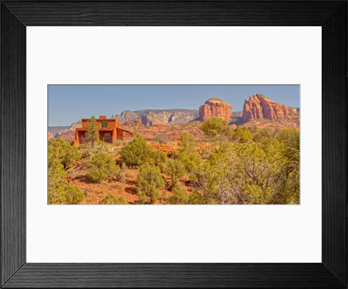 Framed Print : House of Apache Fires in Red Rock State Park with Cathedral Rock in the background Framed Print : House of Apache Fires in Red Rock State Park with Cathedral Rock in the background