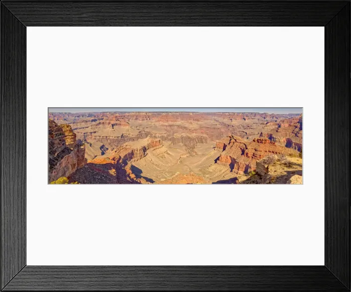 Framed Print : Panorama of Grand Canyon viewed from Powell Point along the Hermit Road Framed Print : Panorama of Grand Canyon viewed from Powell Point along the Hermit Road
