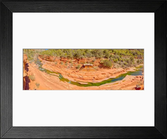 Framed Print : Clifftop panorama of Oak Creek in Slide Rock State Park north of Sedona, Arizona Framed Print : Clifftop panorama of Oak Creek in Slide Rock State Park north of Sedona, Arizona