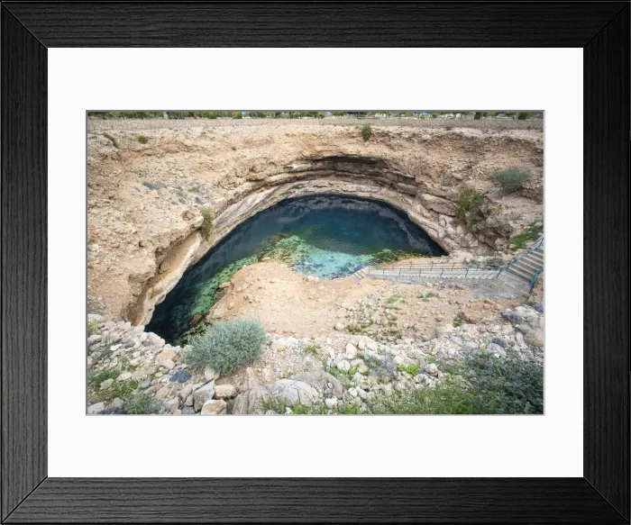 Framed Print : Bimmah sinkhole with turquoise water, Oman, Middle East Framed Print : Bimmah sinkhole with turquoise water, Oman, Middle East