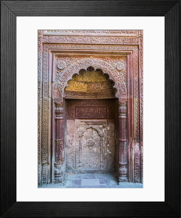 Framed Print : Detail, Qutub Minar, minaret and victory tower, UNESCO World Heritage Site, New Delhi Framed Print : Detail, Qutub Minar, minaret and victory tower, UNESCO World Heritage Site, New Delhi