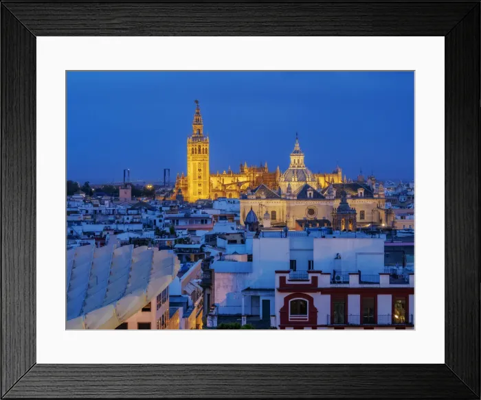 Framed Print : View from Metropol Parasol towards The Church of the Divine Savior Framed Print : View from Metropol Parasol towards The Church of the Divine Savior