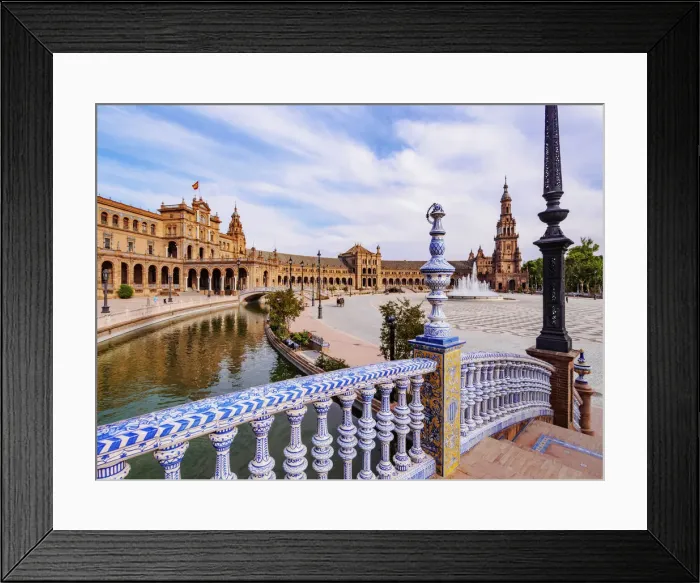 Framed Print : Plaza de Espana de Sevilla (Spain Square), Seville, Andalusia, Spain, Europe Framed Print : Plaza de Espana de Sevilla (Spain Square), Seville, Andalusia, Spain, Europe