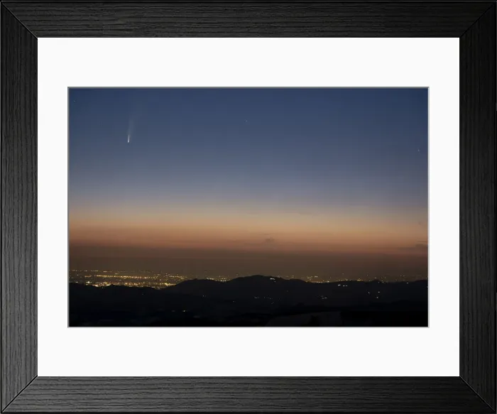 Framed Print : Neowise comet before dawn, Emilia Romagna, Italy, Europe Framed Print : Neowise comet before dawn, Emilia Romagna, Italy, Europe