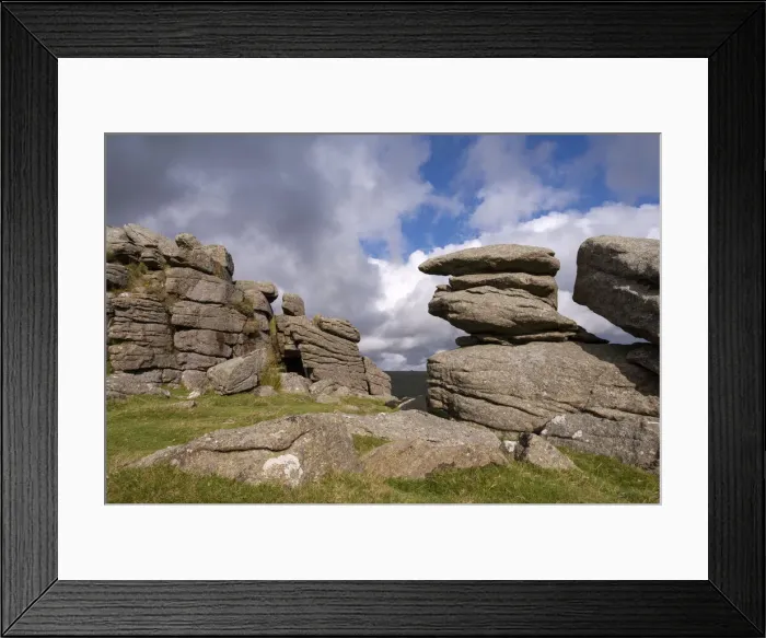 Framed Print : Granite outcrops on Middle Staple Tor in Dartmoor National Park, Devon, England Framed Print : Granite outcrops on Middle Staple Tor in Dartmoor National Park, Devon, England