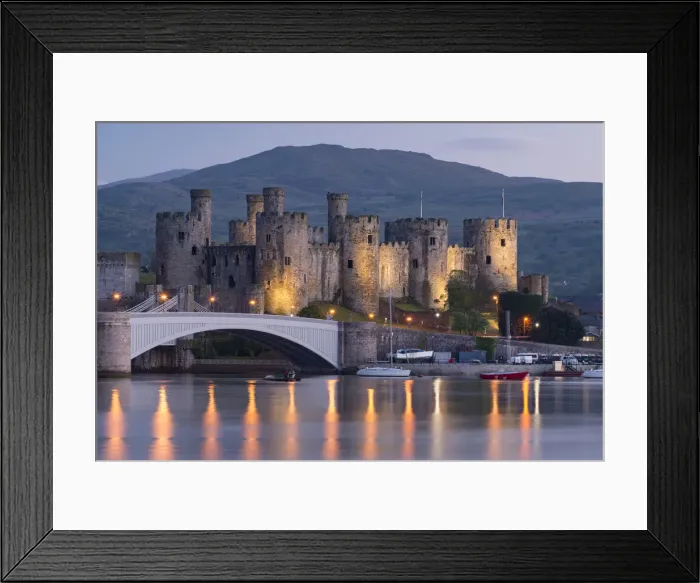 Framed Print : Majestic ruins of Conwy Castle in evening light, UNESCO World Heritage Site, Clwyd, Wales Framed Print : Majestic ruins of Conwy Castle in evening light, UNESCO World Heritage Site, Clwyd, Wales