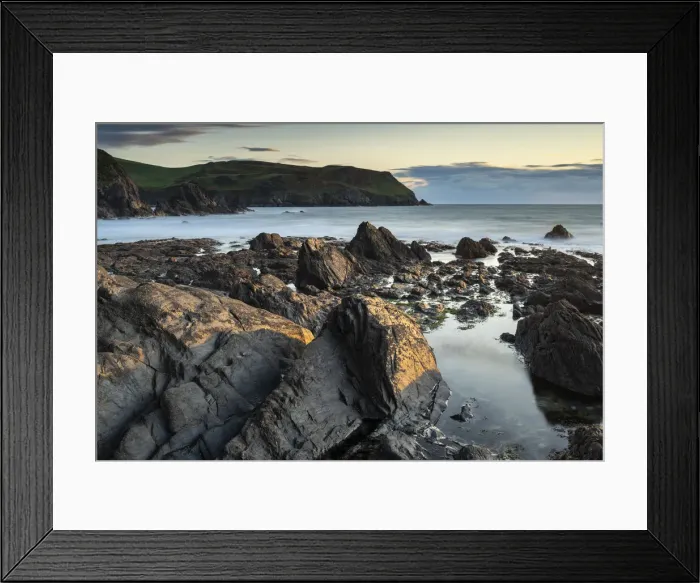 Framed Print : Evening sunlight on the rocky shores of Hope Cove, Devon, England, United Kingdom, Europe Framed Print : Evening sunlight on the rocky shores of Hope Cove, Devon, England, United Kingdom, Europe
