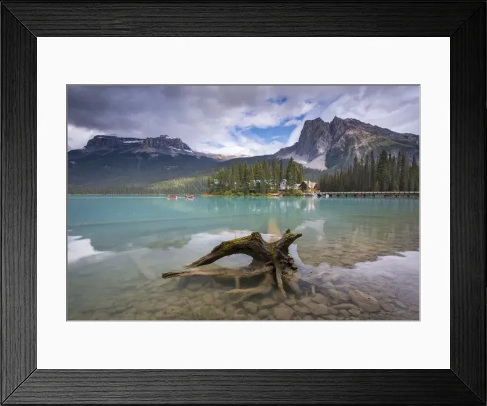 Framed Print : Emerald Lake and Emerald Lake Lodge in the Canadian Rockies, Yoho National Park Framed Print : Emerald Lake and Emerald Lake Lodge in the Canadian Rockies, Yoho National Park