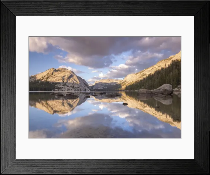 Framed Print : Reflections in Tenaya Lake in Yosemite National Park, UNESCO World Heritage Site Framed Print : Reflections in Tenaya Lake in Yosemite National Park, UNESCO World Heritage Site