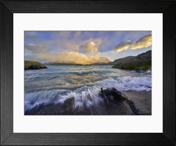 Framed Print : Lake Pehoe and Los Cuernos del Paine, Torres del Paine National Park Framed Print : Lake Pehoe and Los Cuernos del Paine, Torres del Paine National Park
