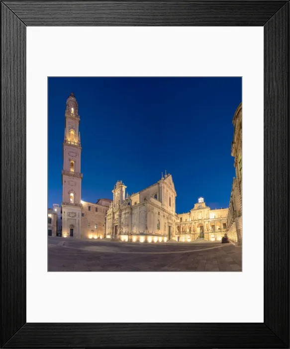 Framed Print : Cathedral and Piazza del Duomo square of Lecce at dusk, Salento, Apulia, Italy, Europe Framed Print : Cathedral and Piazza del Duomo square of Lecce at dusk, Salento, Apulia, Italy, Europe