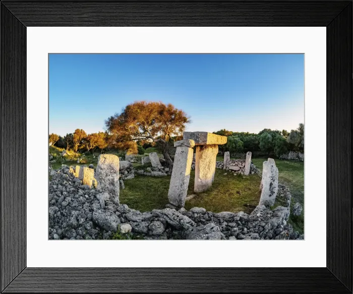 Framed Print : Taula at sunset, Talati de Dalt archaeological site, Menorca (Minorca), Balearic Islands Framed Print : Taula at sunset, Talati de Dalt archaeological site, Menorca (Minorca), Balearic Islands