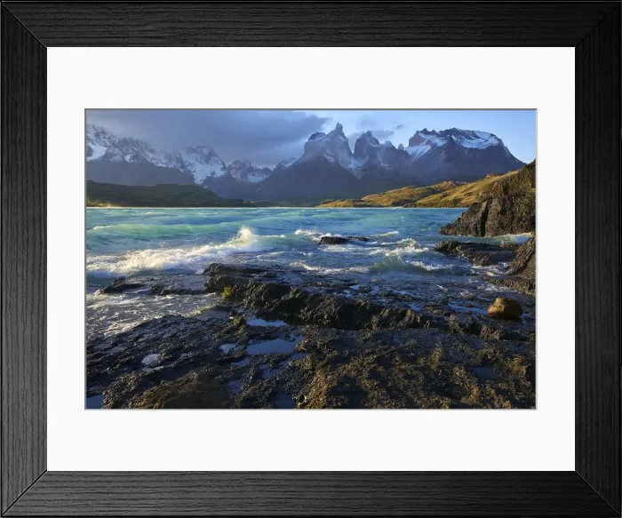 Framed Print : Lake Pehoe and Los Cuernos del Paine, Torres del Paine National Park Framed Print : Lake Pehoe and Los Cuernos del Paine, Torres del Paine National Park