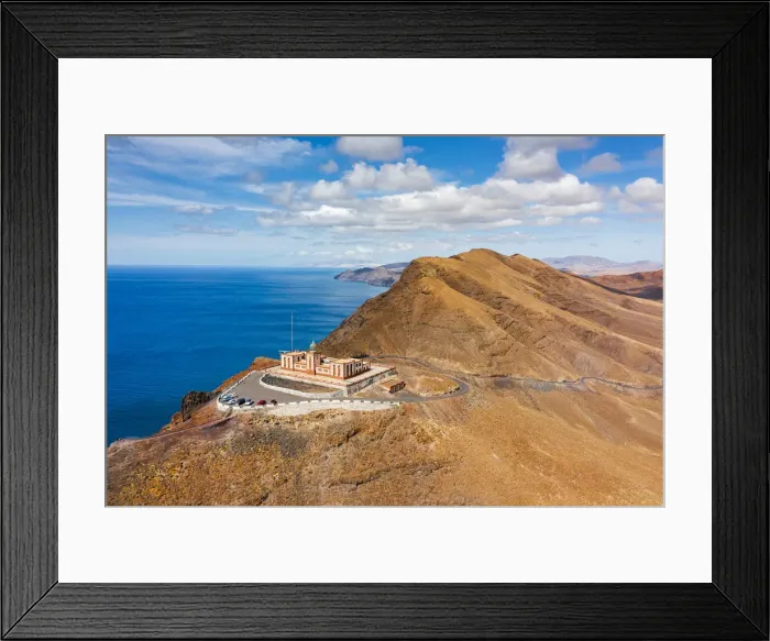 Framed Print : Desert mountain landscape surrounding Entallada lighthouse overlooking the ocean Framed Print : Desert mountain landscape surrounding Entallada lighthouse overlooking the ocean