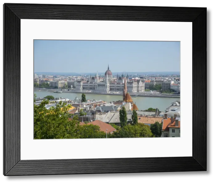 Framed Print : View of Budapest, River Danube and Parliament Buildings from Castle Hill Framed Print : View of Budapest, River Danube and Parliament Buildings from Castle Hill