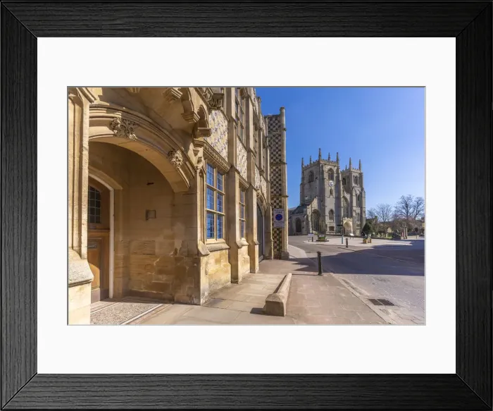 Framed Print : View of Saturday Market Place and Kings Lynn Minster (St Framed Print : View of Saturday Market Place and Kings Lynn Minster (St