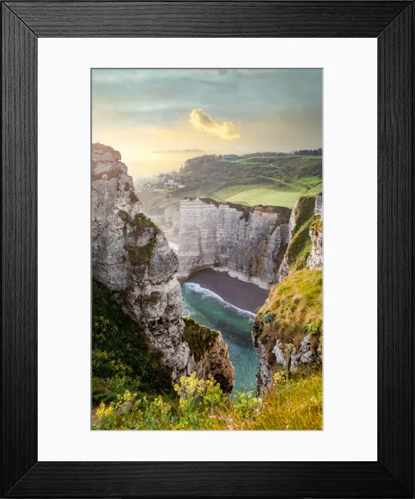 Framed Print : Les Falaises (cliffs) of Etretat at sunrise, Etretat, Normandy, France, Europe Framed Print : Les Falaises (cliffs) of Etretat at sunrise, Etretat, Normandy, France, Europe