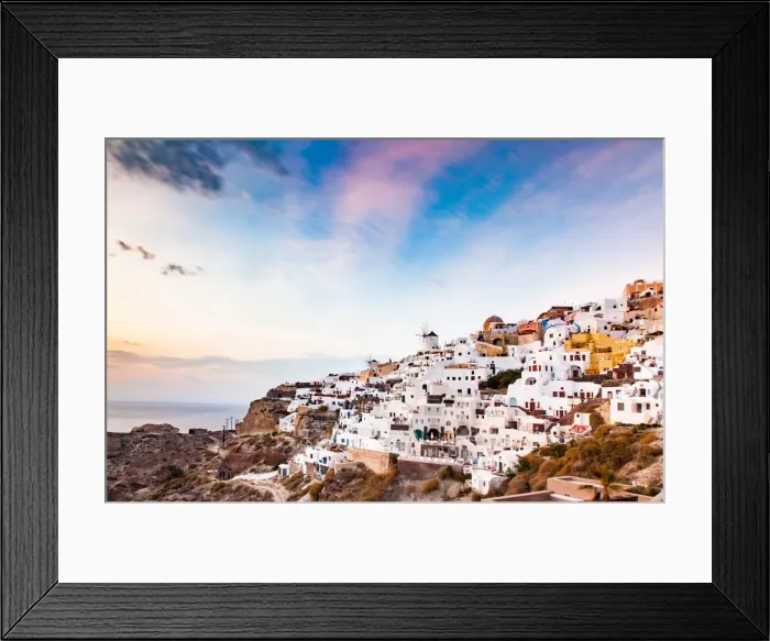Framed Print : Scenic town of Oia, Santorini (Thira), Cyclades, Greek Islands, Greece, Europe Framed Print : Scenic town of Oia, Santorini (Thira), Cyclades, Greek Islands, Greece, Europe