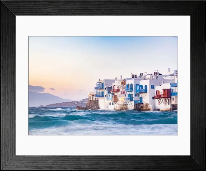 Framed Print : Little Venice in Mykonos, Mykonos Island, Cyclades, Aegean Sea, Greek Islands, Greece Framed Print : Little Venice in Mykonos, Mykonos Island, Cyclades, Aegean Sea, Greek Islands, Greece