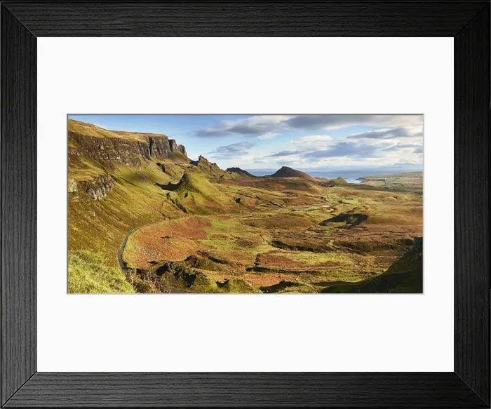 Framed Print : Quiraing highlands on the Isle of Skye, Inner Hebrides, Scotland, United Kingdom, Europe