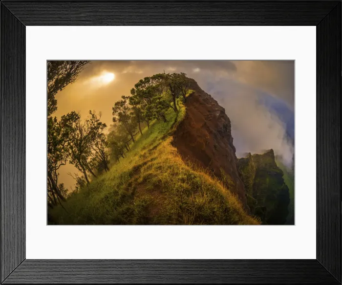 Framed Print : Sunset on the NaPali Cliffs coastline, Kauai, Hawaii, United States of America, Pacific Framed Print : Sunset on the NaPali Cliffs coastline, Kauai, Hawaii, United States of America, Pacific
