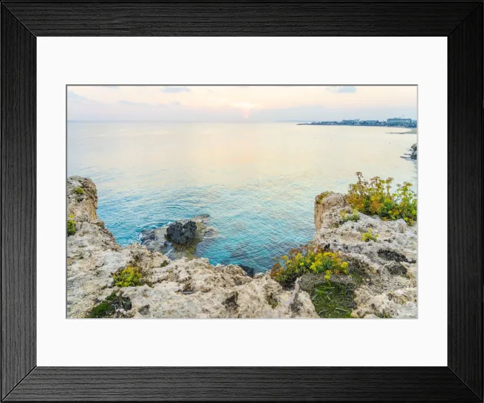 Framed Print : Cape Greco at sunset in Ayia Napa, Famagusta District, Cyprus, Mediterranean, Europe Framed Print : Cape Greco at sunset in Ayia Napa, Famagusta District, Cyprus, Mediterranean, Europe