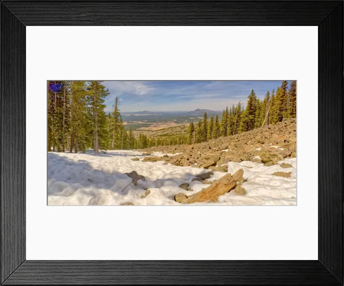 Framed Print : West panorama view from a lava field on the side of Humphrey Framed Print : West panorama view from a lava field on the side of Humphrey
