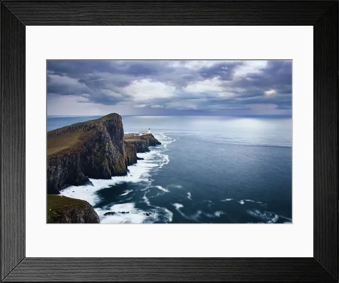 Framed Print : Long exposure at Neist Point lighthouse and its promontory, Isle of Skye, Inner Hebrides Framed Print : Long exposure at Neist Point lighthouse and its promontory, Isle of Skye, Inner Hebrides