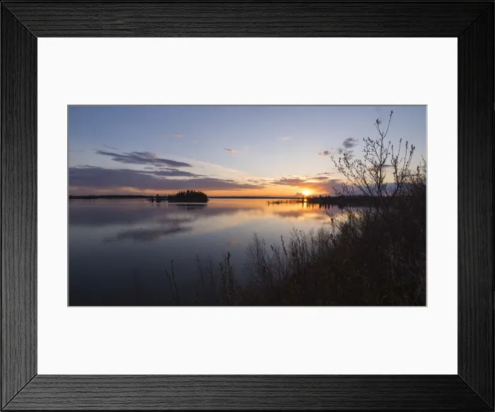 Framed Print : Colourful sunset in Spring at Astotin Lake, Elk Island National Park, Alberta, Canada Framed Print : Colourful sunset in Spring at Astotin Lake, Elk Island National Park, Alberta, Canada