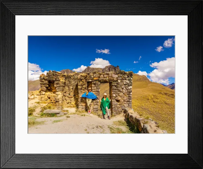 Framed Print : Woman exploring Inti Punku (Sun Gate), Cusco, Peru, South America Framed Print : Woman exploring Inti Punku (Sun Gate), Cusco, Peru, South America