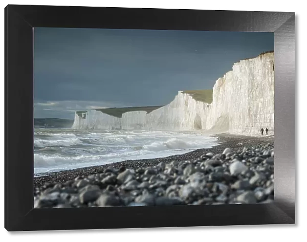 Birling Gap and the Seven Sisters chalk cliffs, East Sussex, South Downs National Park