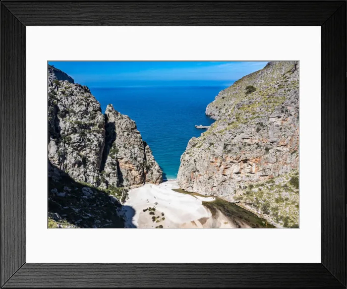 Framed Print : Aerial of Torrent de Pareis, Sa Calobra, Mallorca, Balearic Islands, Spain, Mediterranean Framed Print : Aerial of Torrent de Pareis, Sa Calobra, Mallorca, Balearic Islands, Spain, Mediterranean