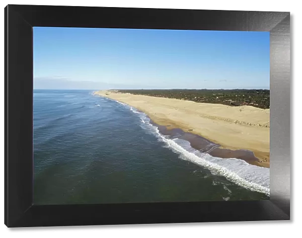 Aerial view of Hossegor Beach, Les Landes, Nouvelle-Aquitaine, France, Europe