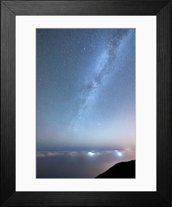 Framed Print : Bright stars of Milky Way in the night sky over the Laurissilva Forest of Fanal Framed Print : Bright stars of Milky Way in the night sky over the Laurissilva Forest of Fanal