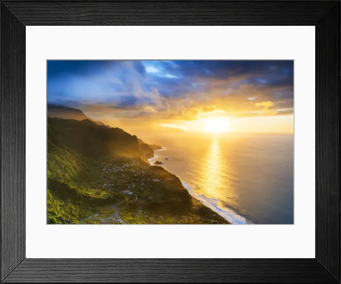 Framed Print : Clouds over Arco de Sao Jorge and Ponta Delgada lit by the warm sunset, Atlantic Ocean Framed Print : Clouds over Arco de Sao Jorge and Ponta Delgada lit by the warm sunset, Atlantic Ocean
