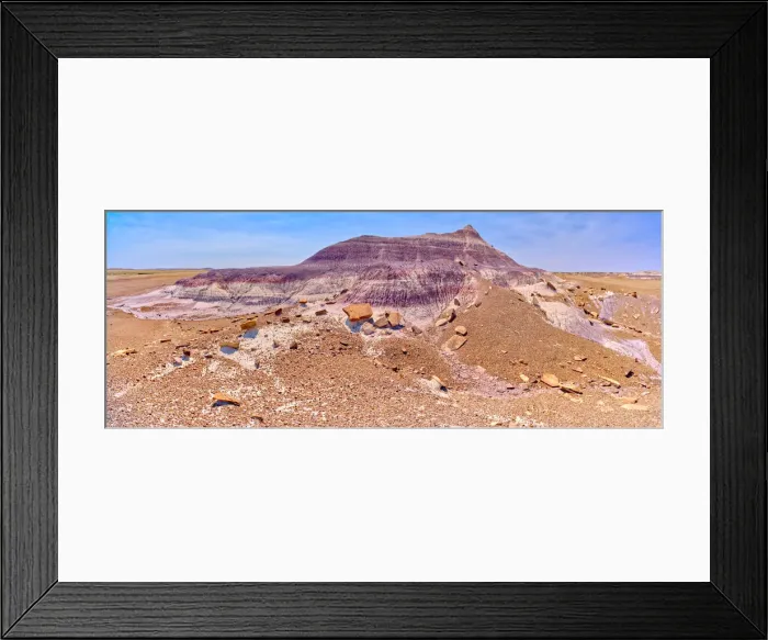 Framed Print : The northwest slope of the Purple Peninsula in Petrified Forest National Park, Arizona Framed Print : The northwest slope of the Purple Peninsula in Petrified Forest National Park, Arizona