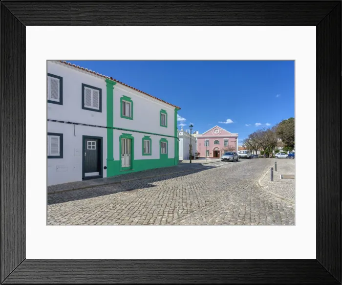 Framed Print : Street and municipal library, Lagoa, Algarve, Portugal, Europe Framed Print : Street and municipal library, Lagoa, Algarve, Portugal, Europe