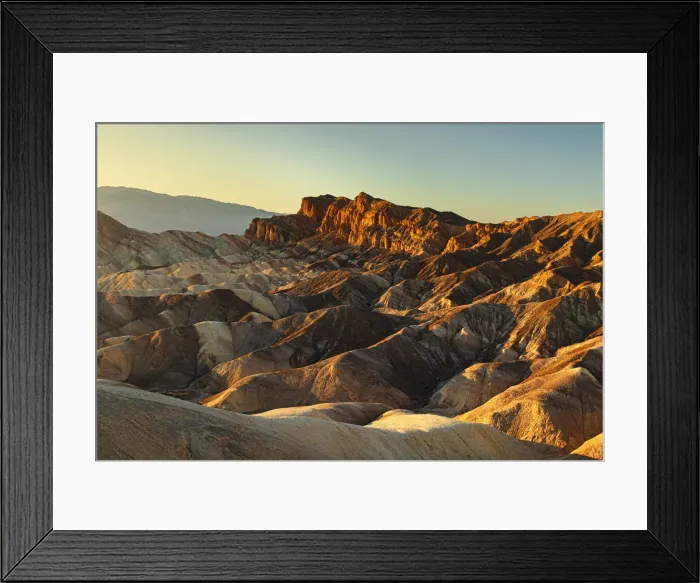 Framed Print : Zabriskie Point at sunrise, Death Valley National Park, California Framed Print : Zabriskie Point at sunrise, Death Valley National Park, California